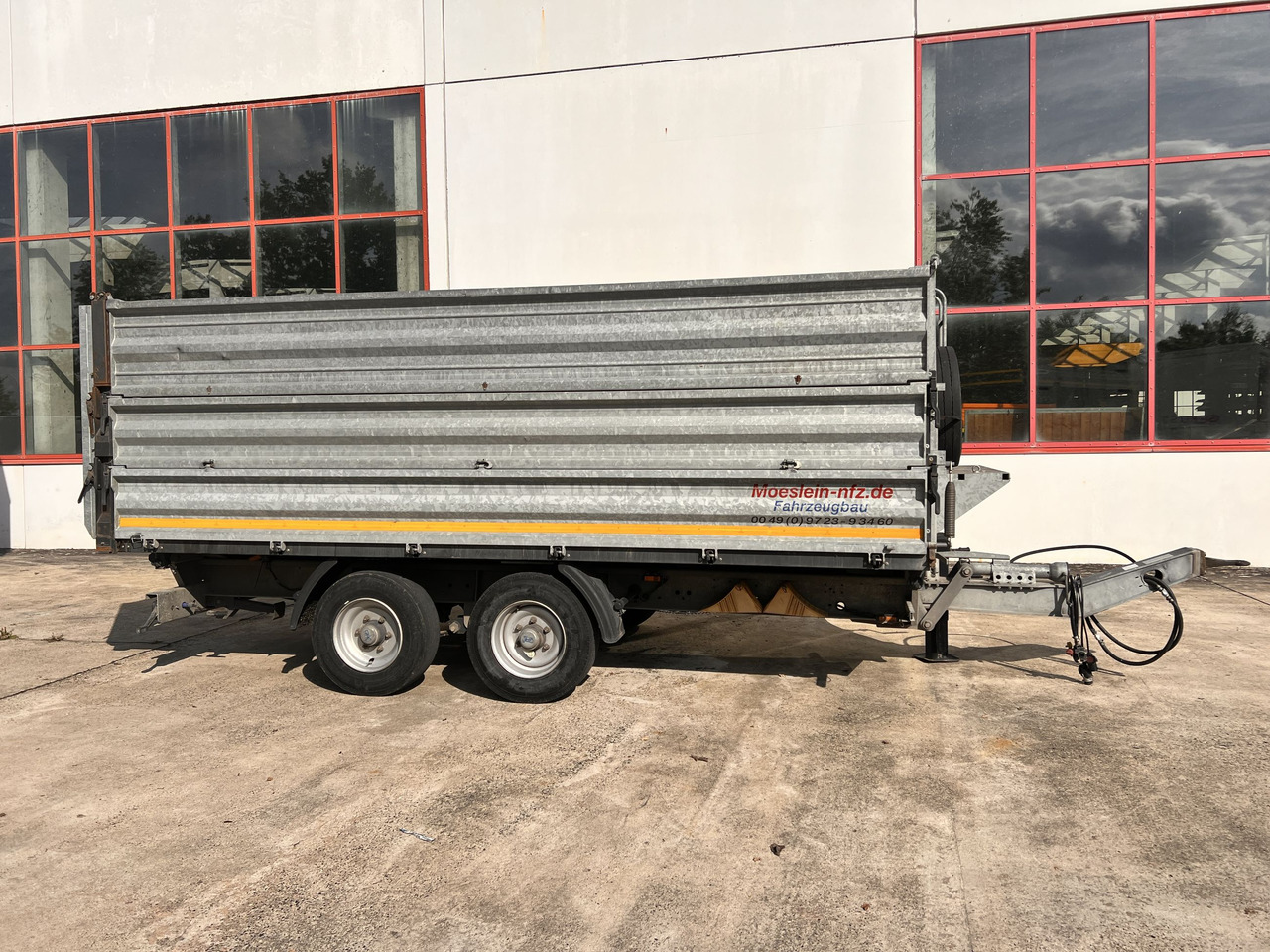 Möslein TDS 13 Schwebheim 13 t Tandemkipper- Tieflader, Aufsatzbordwände - Tipper trailer: picture 1 Möslein TDS 13 Schwebheim 13 t Tandemkipper- Tieflader, Aufsatzbordwände - Tipper trailer: picture 1
