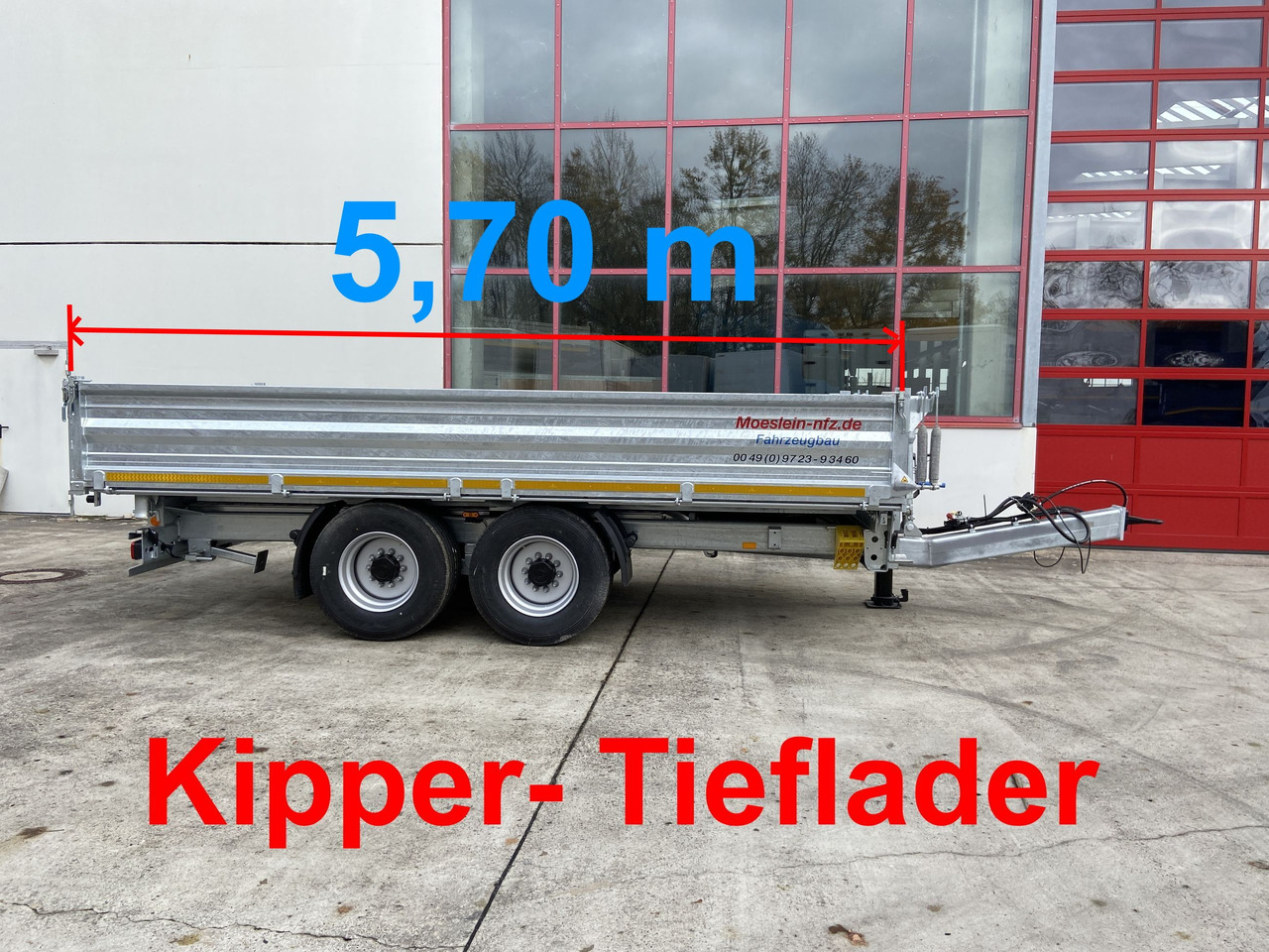 Möslein TTD 14 5,70 m 14 t Kipper Tieflader 5,70 m lang, Breite Reifen-- Neufahrzeug -- - Tipper trailer: picture 1 Möslein TTD 14 5,70 m 14 t Kipper Tieflader 5,70 m lang, Breite Reifen-- Neufahrzeug -- - Tipper trailer: picture 1