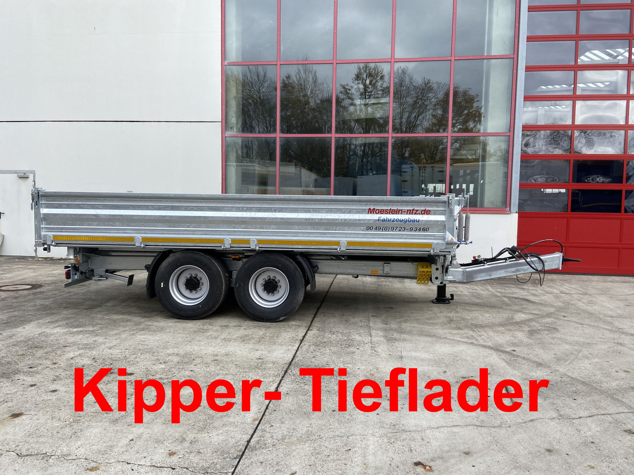 Möslein TTD 14 5,70 m 14 t Tandem- Kipper Tieflader 5,70 m lang, Breite Reifen-- Neufahrzeug -- - Tipper trailer: picture 1 Möslein TTD 14 5,70 m 14 t Tandem- Kipper Tieflader 5,70 m lang, Breite Reifen-- Neufahrzeug -- - Tipper trailer: picture 1