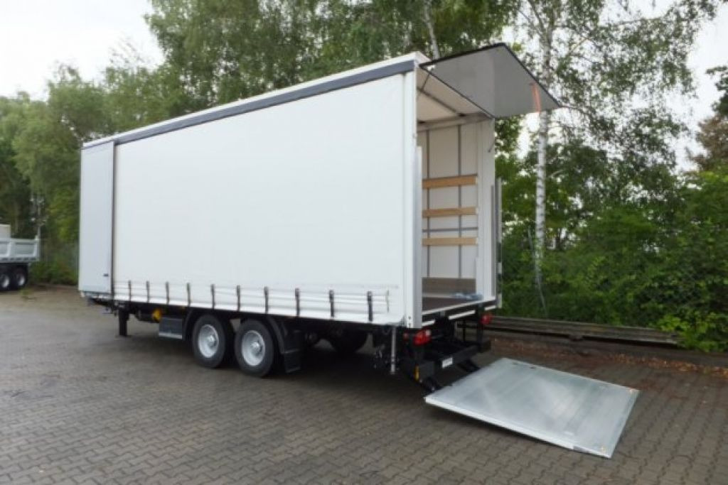 Curtainsider trailer Möslein  neuer Planenanhänger, Ladebordwand + Durchladba: picture 14