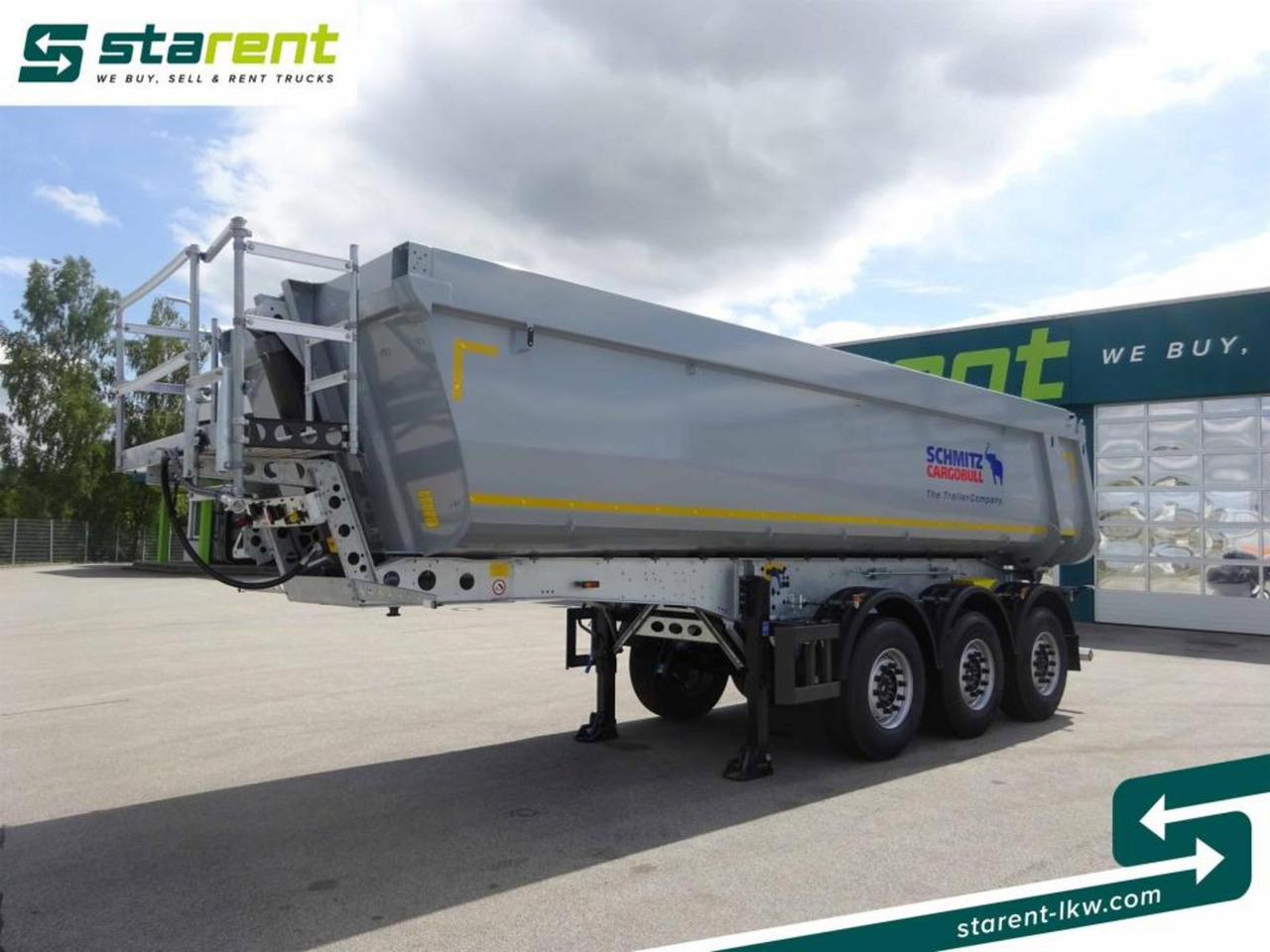 Schmitz 3-Achs Kipper, 24m³, Liftachse, Alu-Felgen - Tipper semi-trailer: picture 1 Schmitz 3-Achs Kipper, 24m³, Liftachse, Alu-Felgen - Tipper semi-trailer: picture 1