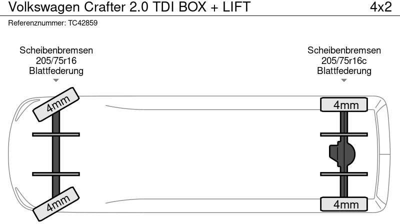 Volkswagen Crafter 2.0 TDI BOX + LIFT - Box van: picture 4 Volkswagen Crafter 2.0 TDI BOX + LIFT - Box van: picture 4