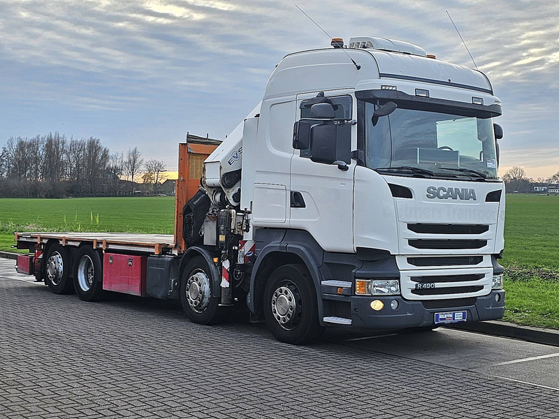 Scania R490 - Dropside/ Flatbed truck, Crane truck: picture 5 Scania R490 - Dropside/ Flatbed truck, Crane truck: picture 5