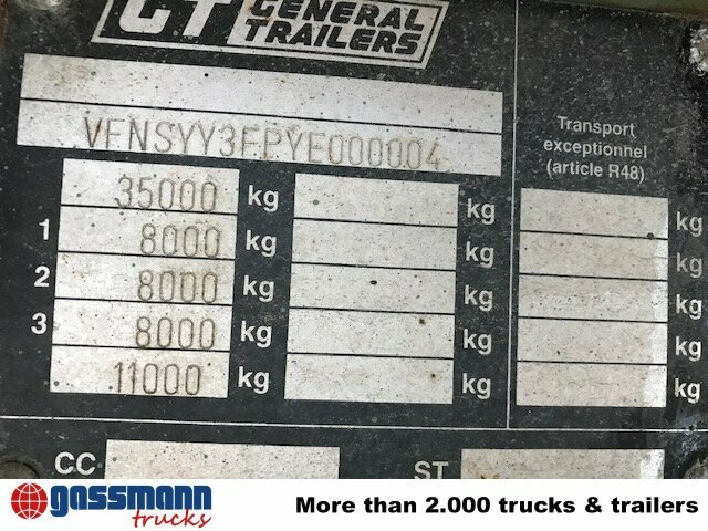 General Trailer SYY3FP Plattformauflieger, Liftachse - Dropside/ Flatbed semi-trailer: picture 3 General Trailer SYY3FP Plattformauflieger, Liftachse - Dropside/ Flatbed semi-trailer: picture 3