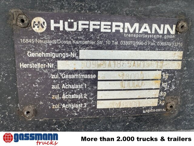 Hüffermann HSA 18.65 Schlittenabroller - Roll-off/ Skip trailer: picture 5 Hüffermann HSA 18.65 Schlittenabroller - Roll-off/ Skip trailer: picture 5