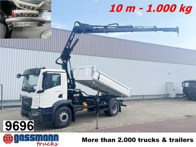 MAN TGM 18.320 4x2 BB CH mit Kran Hiab X-Hiduo - Tipper, Crane truck: picture 1 MAN TGM 18.320 4x2 BB CH mit Kran Hiab X-Hiduo - Tipper, Crane truck: picture 1