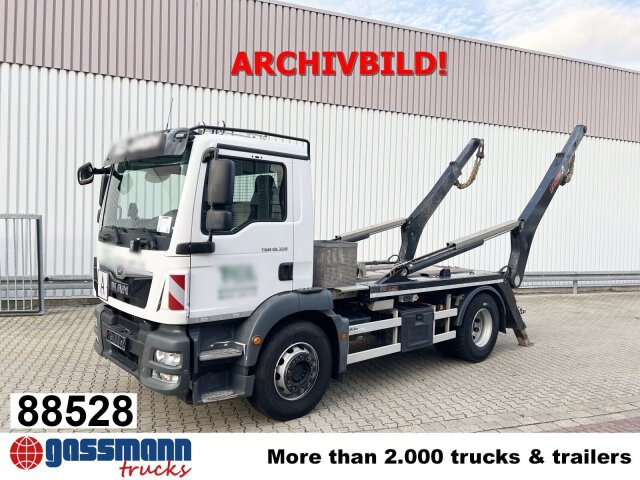 MAN TGM 18.320 4x2 BL, Hiab Tele-Absetzanlage, Funk - Skip loader truck: picture 1 MAN TGM 18.320 4x2 BL, Hiab Tele-Absetzanlage, Funk - Skip loader truck: picture 1
