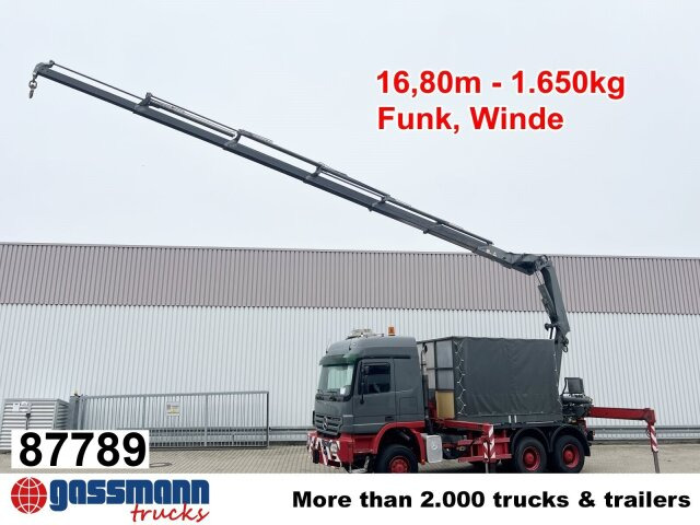 Mercedes-Benz Actros 3346 AK 6x6, 134t Anhängelast WSK, - Dropside/ Flatbed truck, Crane truck: picture 1 Mercedes-Benz Actros 3346 AK 6x6, 134t Anhängelast WSK, - Dropside/ Flatbed truck, Crane truck: picture 1