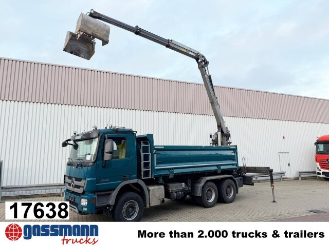 Mercedes-Benz Actros 3348 K 6x4, beidseitig Bormatik, Heckkran - Tipper, Crane truck: picture 1 Mercedes-Benz Actros 3348 K 6x4, beidseitig Bormatik, Heckkran - Tipper, Crane truck: picture 1