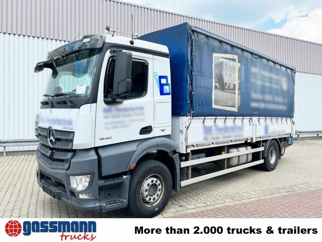 Dropside/ Flatbed truck Mercedes-Benz Antos 1840 L 4x2, Aufnahme für Mitnahmestapler: picture 8