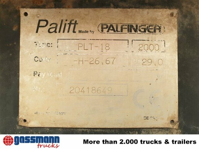 Palfinger Palift PLT-18 Abrollanlage - Hook lift/ Skip loader system: picture 4 Palfinger Palift PLT-18 Abrollanlage - Hook lift/ Skip loader system: picture 4