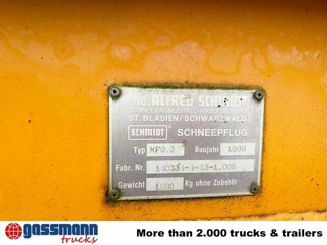 Snow plough for Municipal/ Special vehicle Schmidt MF 9.3 Schneeräumschild, 2x vorhanden!: picture 7