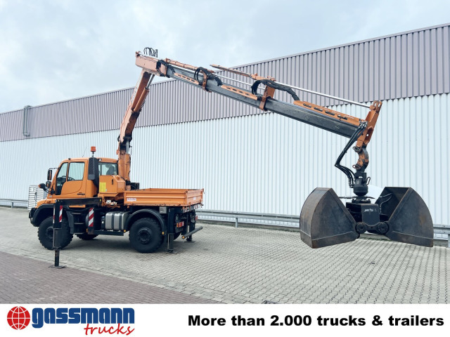 Tipper, Crane truck Unimog U400 4x4, Frontzapfwelle, Kipper, Kran MKG HKL: picture 9 Tipper, Crane truck Unimog U400 4x4, Frontzapfwelle, Kipper, Kran MKG HKL: picture 9