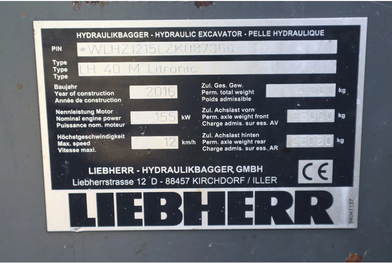 Wheel excavator Liebherr LH 40 M LITRONIC | GRAB | QUICK COUPLER | 16 METER: picture 20