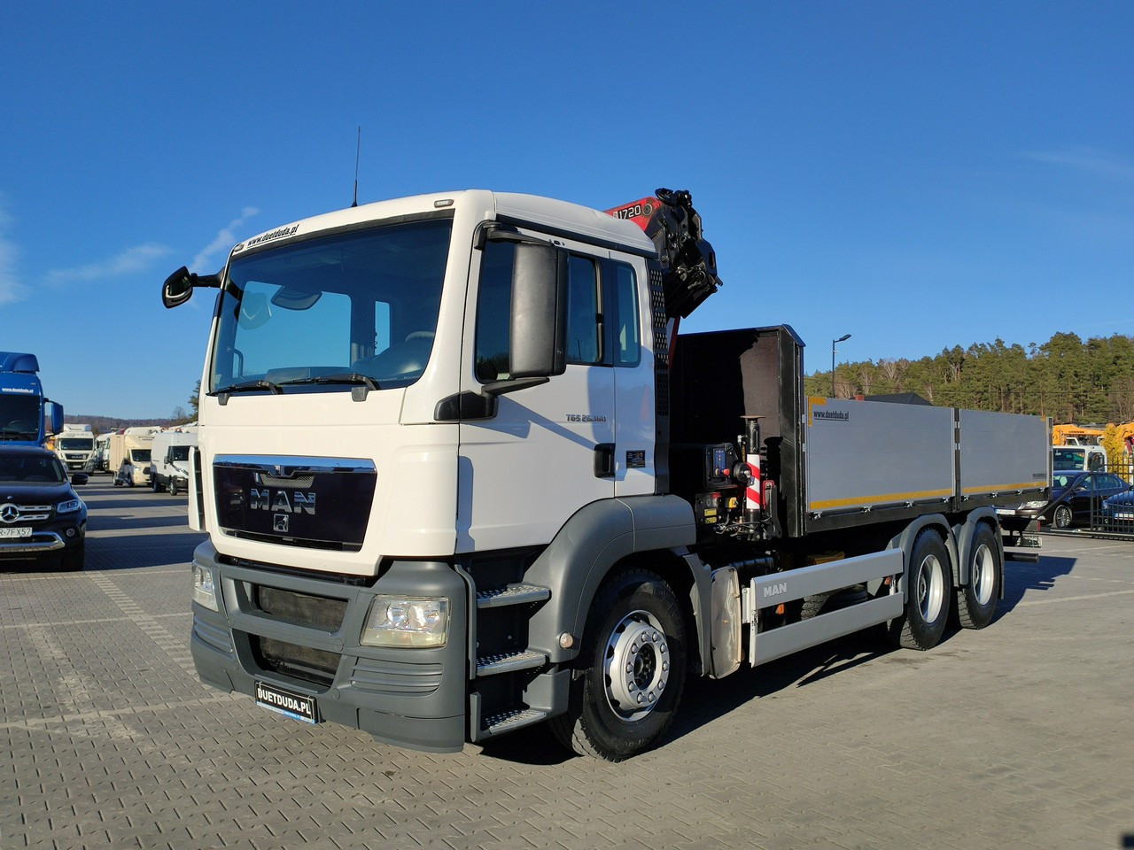 Dropside/ Flatbed truck, Crane truck MAN TGS 26.360 6x4: picture 47