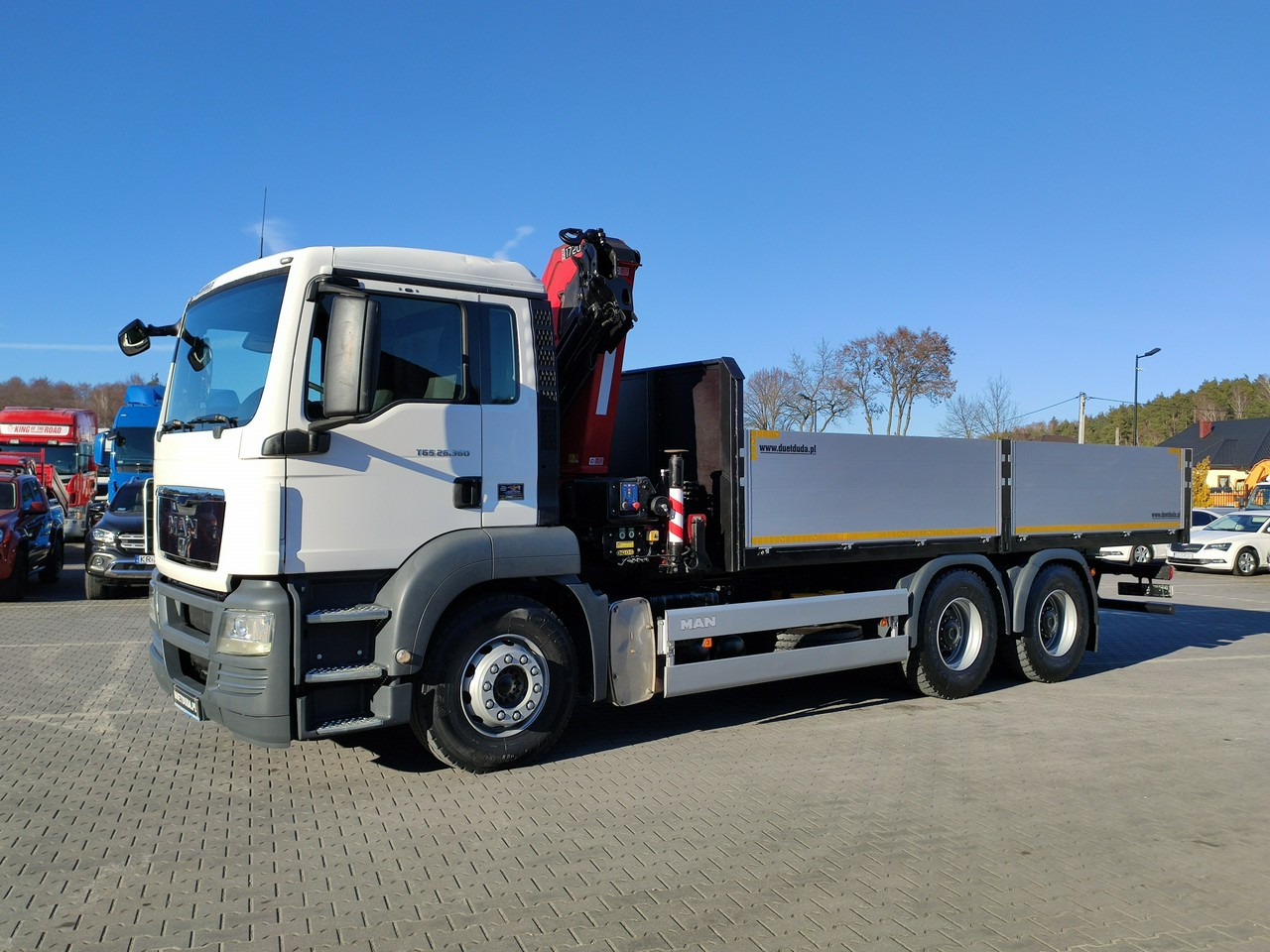 Dropside/ Flatbed truck, Crane truck MAN TGS 26.360 6x4: picture 46