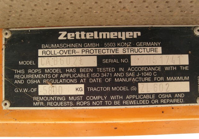 Kabine Zettelmeyer ZL 602  - Cab and interior for Construction machinery: picture 5 Kabine Zettelmeyer ZL 602  - Cab and interior for Construction machinery: picture 5