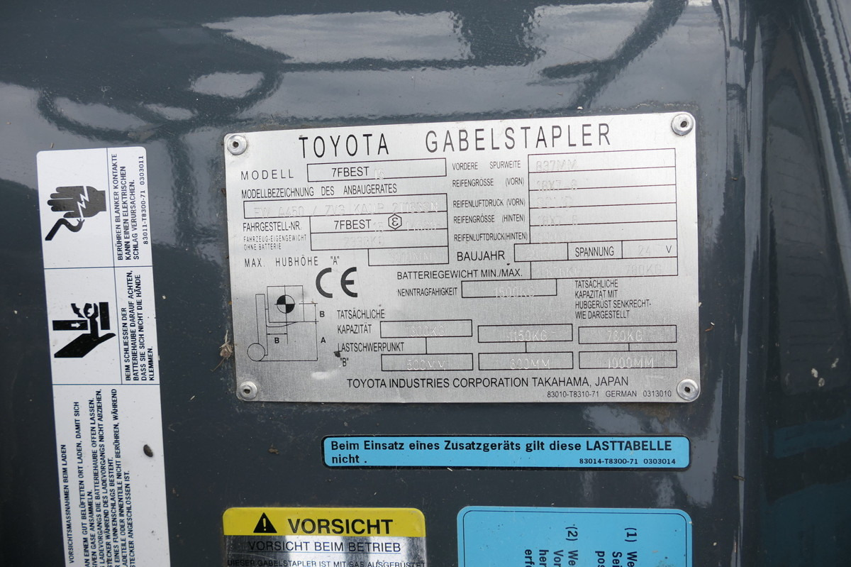 Lease a TOYOTA 7FBEST 15 Elektro Batterie 48/2021 3-Rad TOYOTA 7FBEST 15 Elektro Batterie 48/2021 3-Rad: picture 10