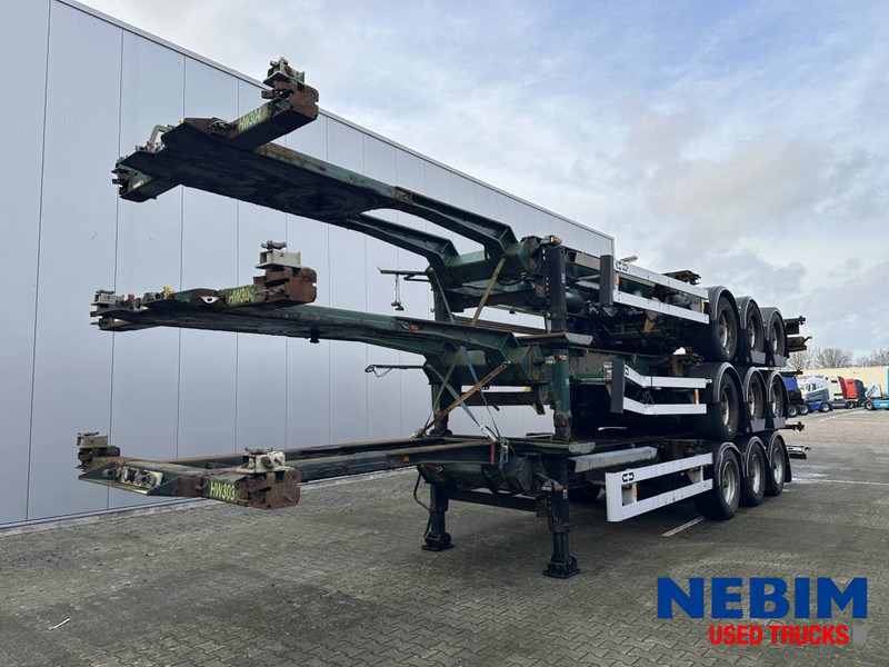 Van Hool 3B0071 STACK PRICE € 6.950,- - 1x20" - 2x20" - 1x40" - Container transporter/ Swap body semi-trailer: picture 1 Van Hool 3B0071 STACK PRICE € 6.950,- - 1x20" - 2x20" - 1x40" - Container transporter/ Swap body semi-trailer: picture 1