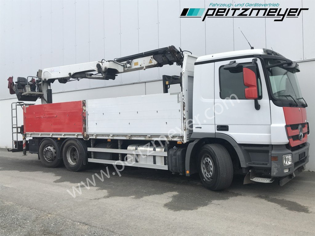 Dropside/ Flatbed truck, Crane truck MERCEDES-BENZ Actros 2536 LL Pritsche HMF Heckkran m. Zange Baustoff: picture 8