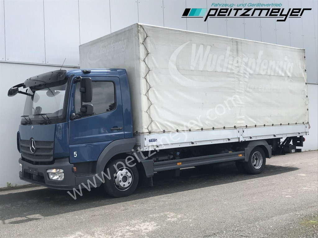 MERCEDES-BENZ Atego 818 L Pritsche+LBW, Klima, 2 x AHK - Curtainsider truck: picture 1 MERCEDES-BENZ Atego 818 L Pritsche+LBW, Klima, 2 x AHK - Curtainsider truck: picture 1