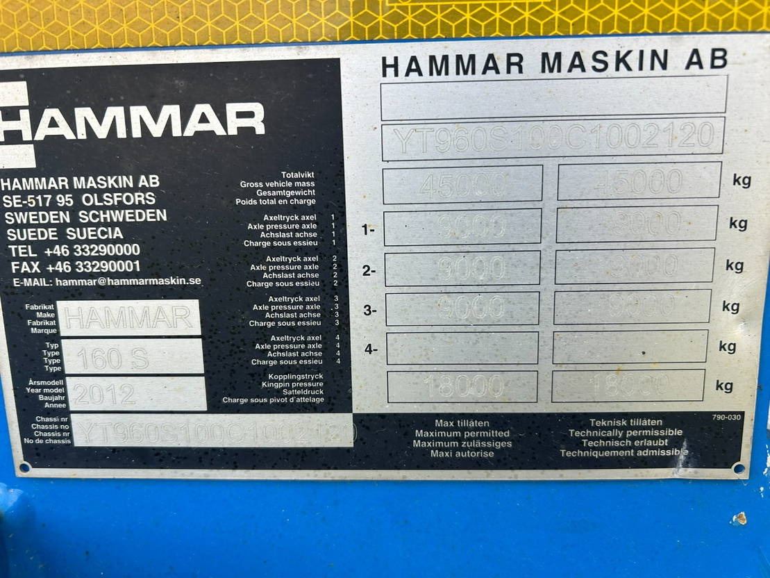 Container transporter/ Swap body semi-trailer Hammar Sideloader 160 E / 20ft - 2 x 20 ft - 40 - Containers / 33 tons lifting c: picture 6
