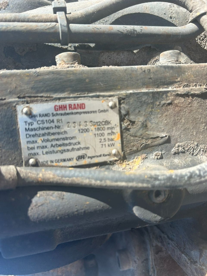 Ingersoll Rand GHH Rand CS 104 R 1 1200 M3 2,.5 BAR 71 KW Cooler - Other machinery: picture 5 Ingersoll Rand GHH Rand CS 104 R 1 1200 M3 2,.5 BAR 71 KW Cooler - Other machinery: picture 5