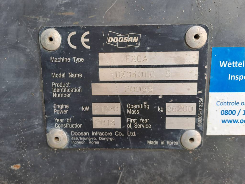 Crawler excavator Doosan DX340LC-5 (Full Topcon 3D GPS): picture 11