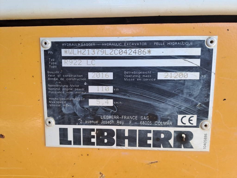 Crawler excavator Liebherr R 922 LC: picture 12