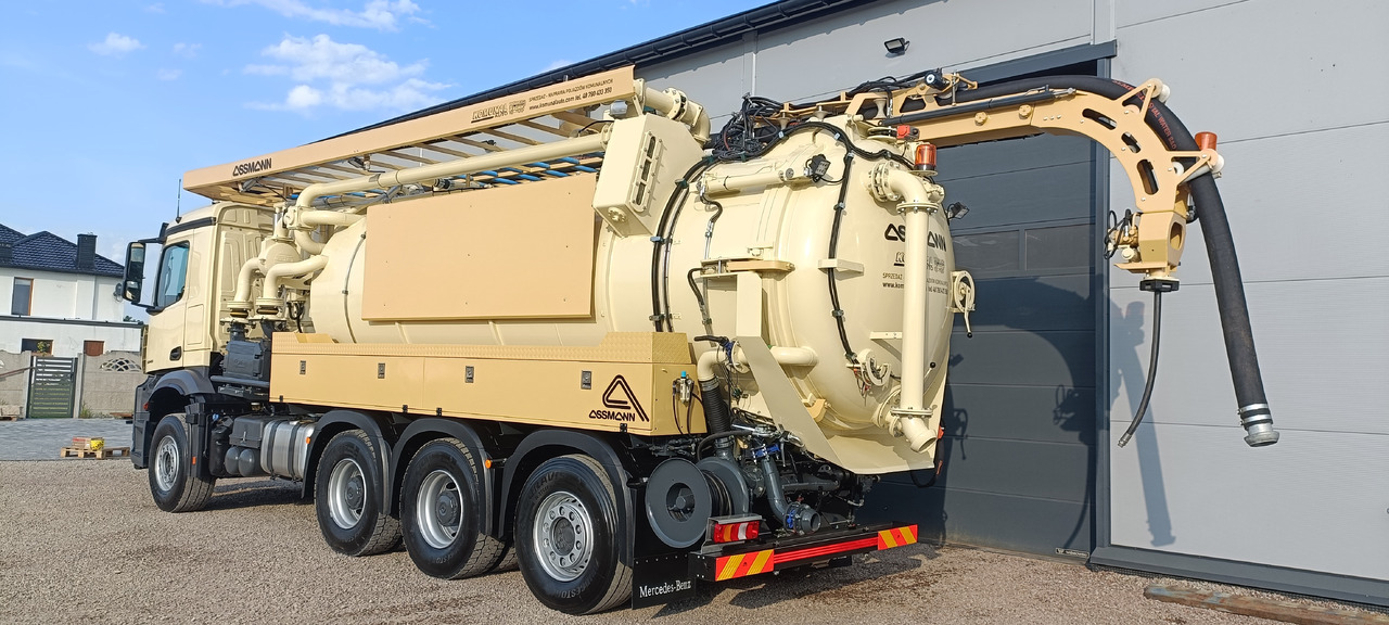 New Vacuum truck MERCEDES-BENZ AROCS ASSMANN stainless steel recykling: picture 6