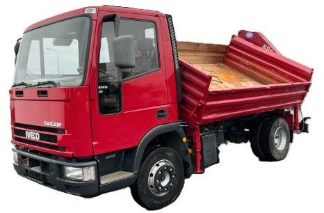 Tipper van Iveco Euro Cargo 80E18 Meiler / HMF 683/ks  Heckkran: picture 1