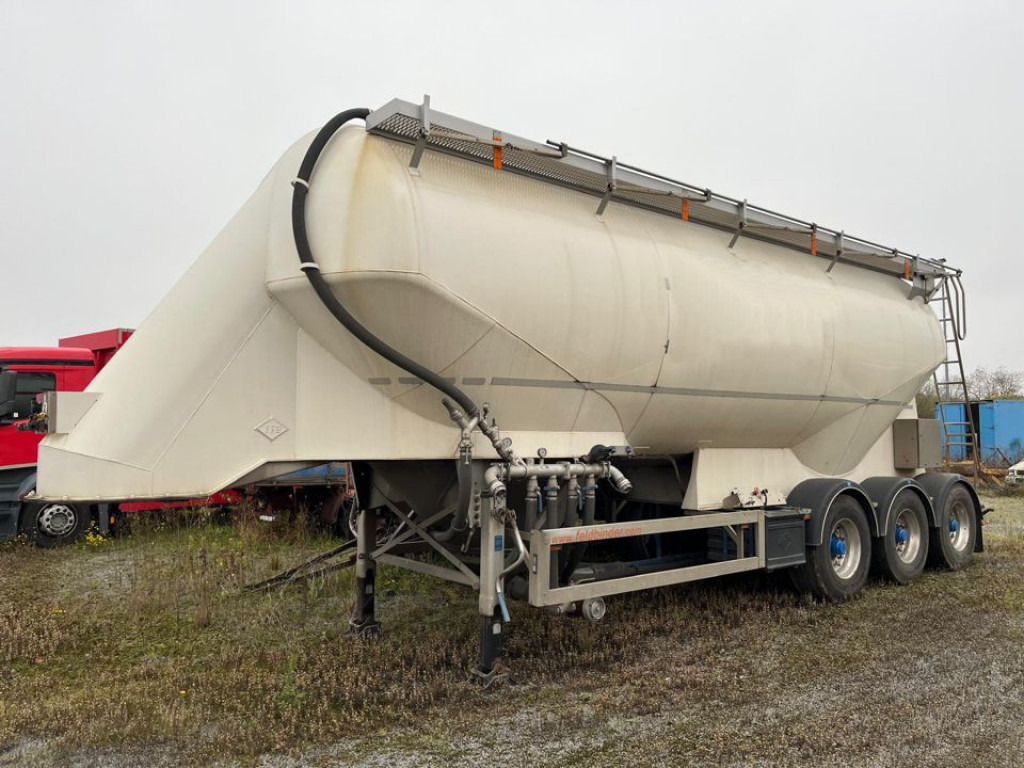 FELDBINDER Silo für Staub und Rieselgüter EUT 40.3 Auflieger Zement 40m³, Lenkachse - Silo semi-trailer: picture 1 FELDBINDER Silo für Staub und Rieselgüter EUT 40.3 Auflieger Zement 40m³, Lenkachse - Silo semi-trailer: picture 1