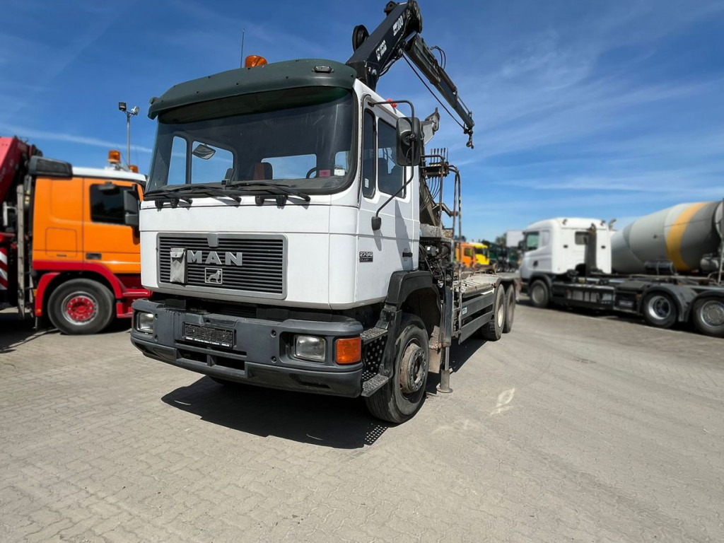 MAN F2000 27.342 6x4 Abrollkipper mit Kran - Hook lift truck, Crane truck: picture 1 MAN F2000 27.342 6x4 Abrollkipper mit Kran - Hook lift truck, Crane truck: picture 1