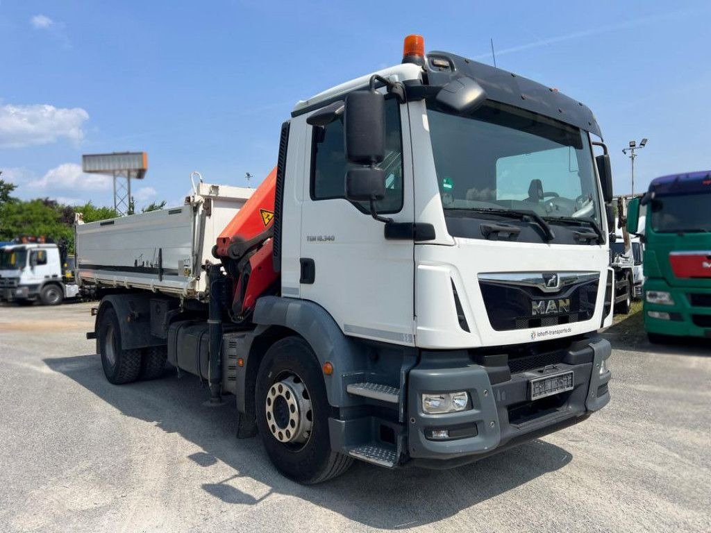 MAN TG-M 18.340 4x2 2-Achs Kipper Kran Palf. PK 130 - Tipper, Crane truck: picture 2 MAN TG-M 18.340 4x2 2-Achs Kipper Kran Palf. PK 130 - Tipper, Crane truck: picture 2