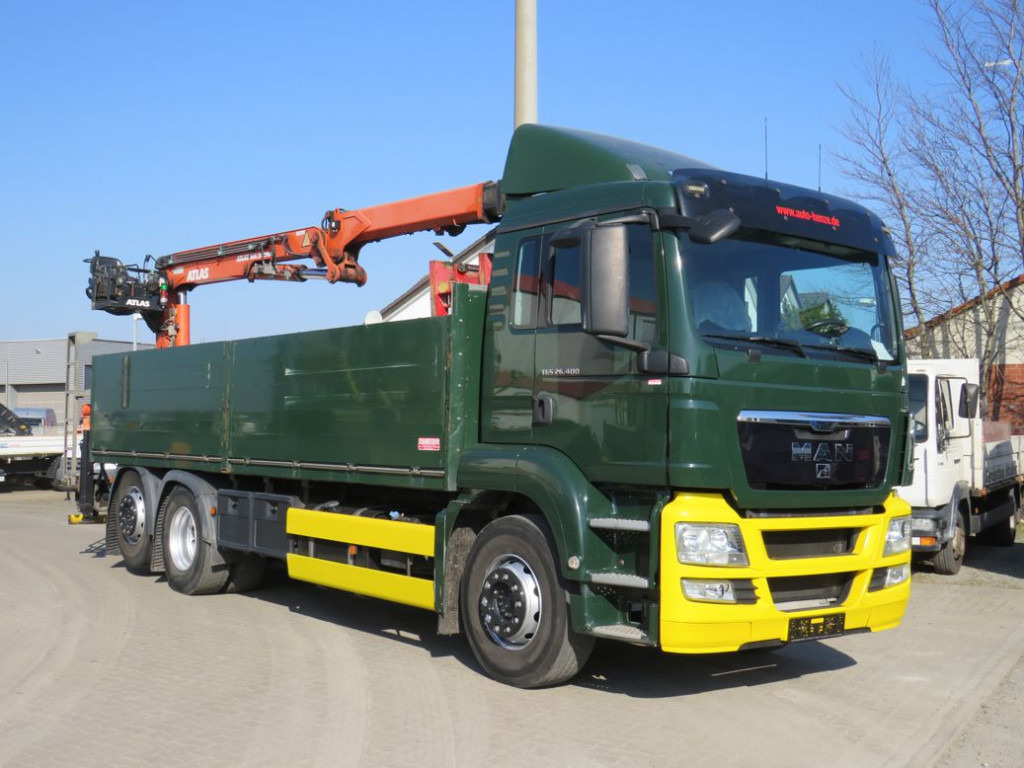 MAN TG-S 26.400 6x2-2 BL Pritsche Heckkran Atlas 165.2 - Dropside/ Flatbed truck, Crane truck: picture 5 MAN TG-S 26.400 6x2-2 BL Pritsche Heckkran Atlas 165.2 - Dropside/ Flatbed truck, Crane truck: picture 5