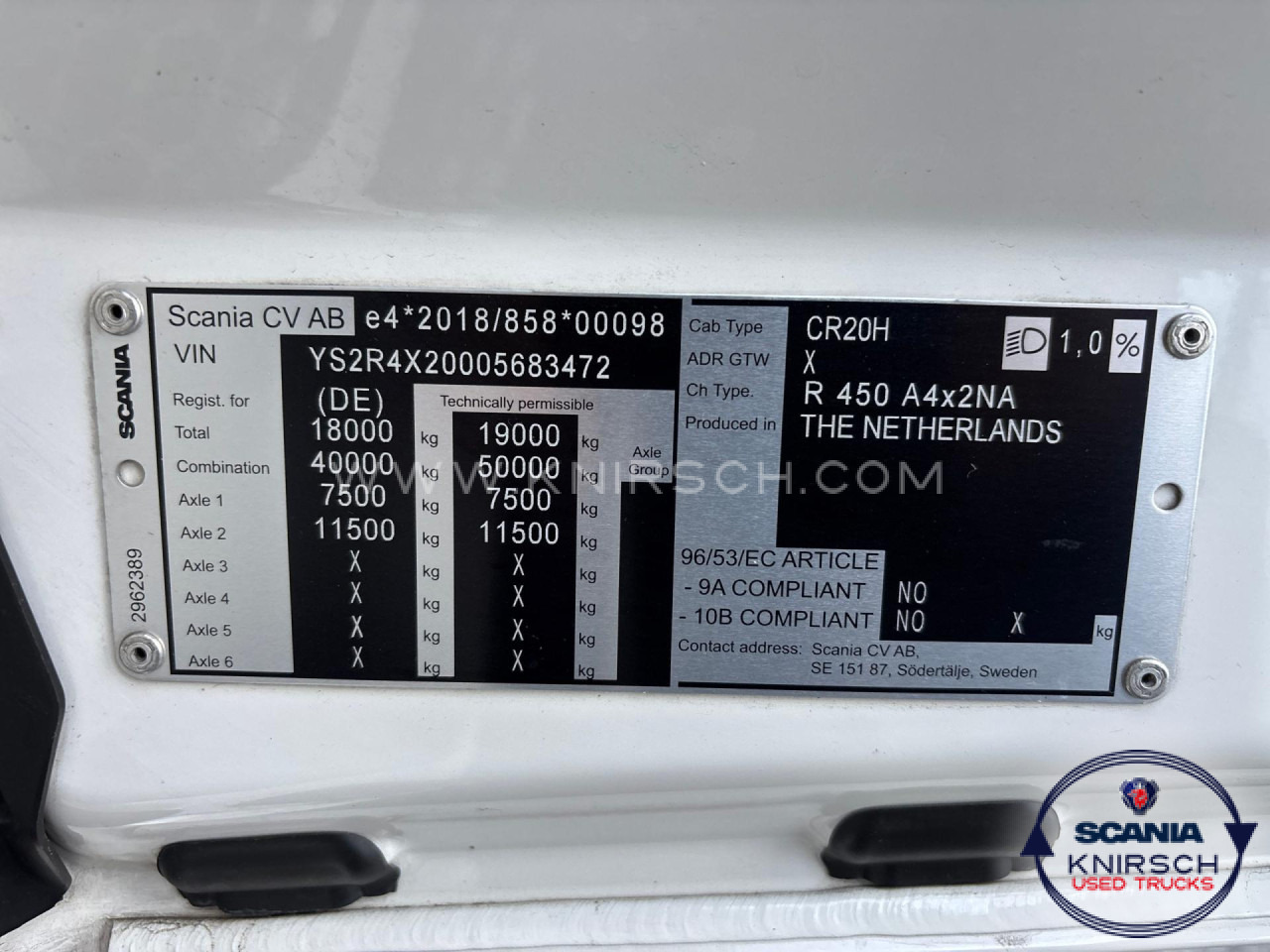 SCANIA R450A4x2NA / LED / Standklima / Opticruise - Tractor unit: picture 2 SCANIA R450A4x2NA / LED / Standklima / Opticruise - Tractor unit: picture 2