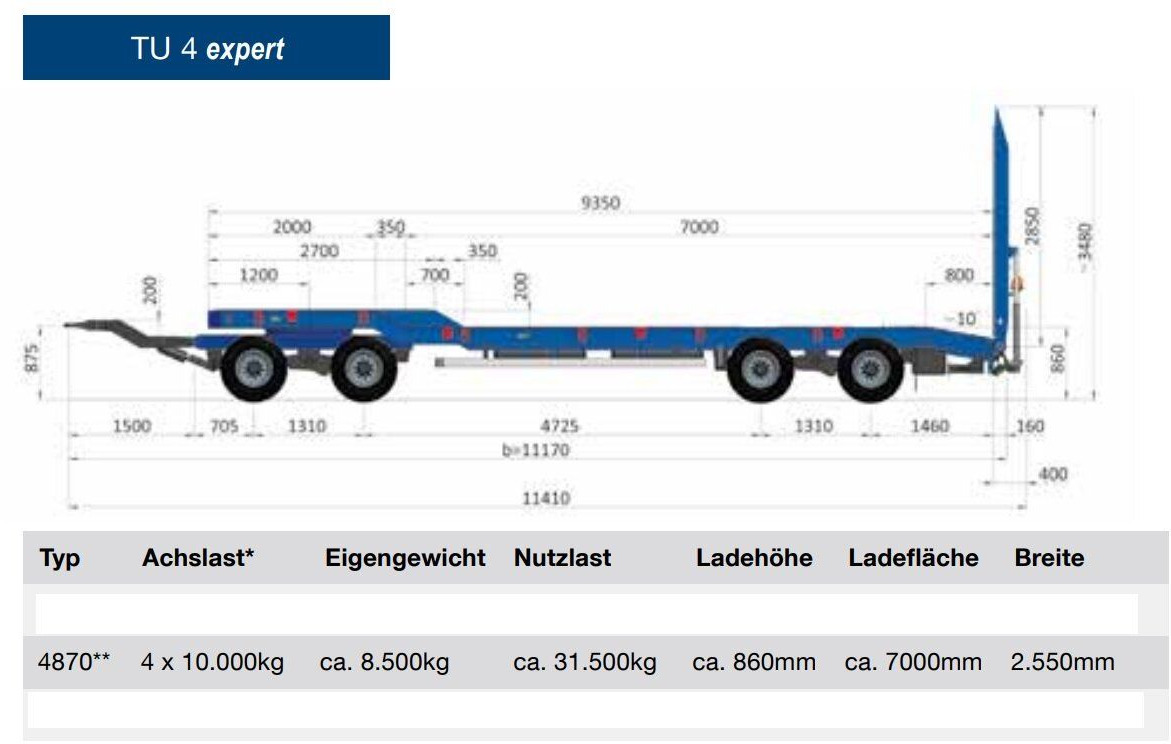 Goldhofer TU 4 EXPERT 4870 Tieflader Anhänger - Low loader trailer: picture 2 Goldhofer TU 4 EXPERT 4870 Tieflader Anhänger - Low loader trailer: picture 2