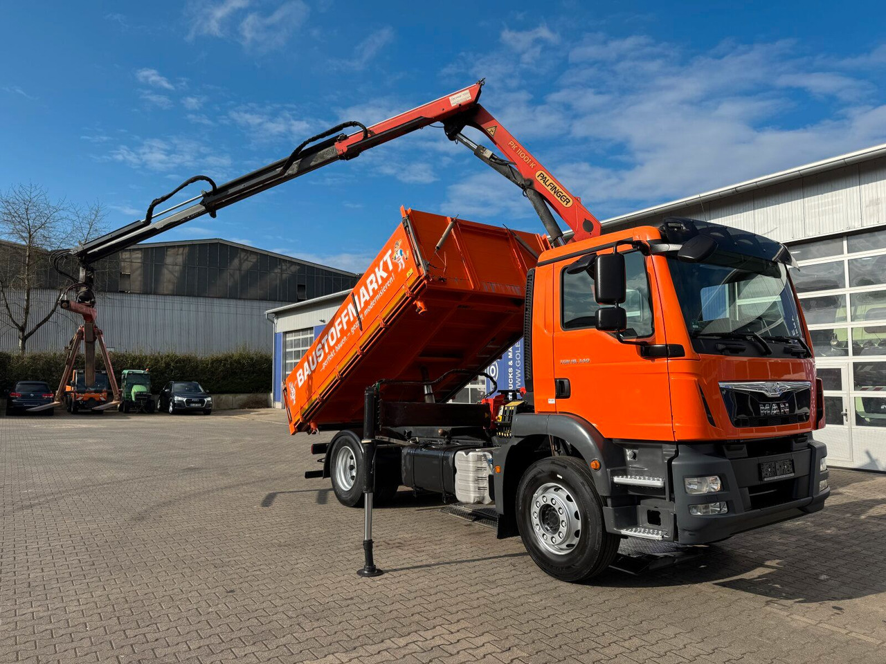 Tipper, Crane truck MAN TGM 18.340 4x2 Euro 6 Kipper Kran PK11001.K: picture 6