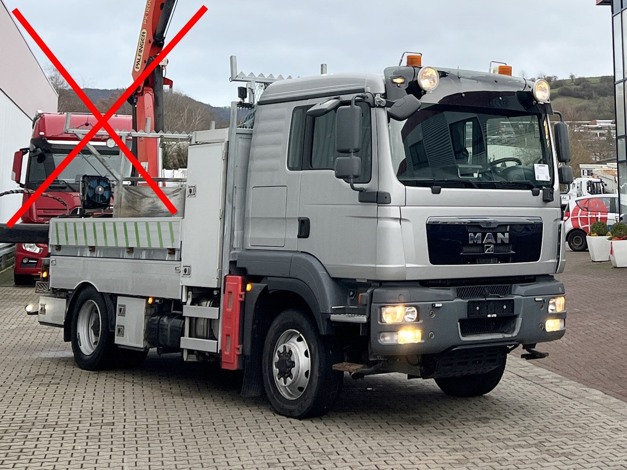 Dropside/ Flatbed truck MAN TGM 13/15.290 4X4 BL TGM 13/15.290 4X4 BL, Seilwinde: picture 7