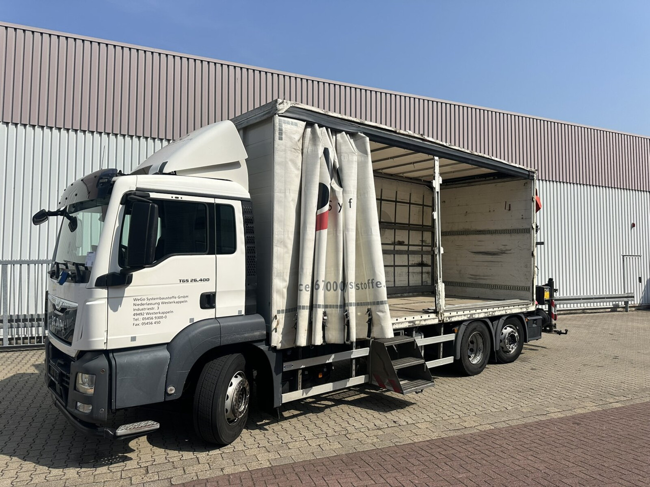 Curtainsider truck, Crane truck MAN TGS 26.400 6x2-4 LL TGS 26.400 6x2-4 LL, Lenk-/Lift, Edscha, Heckkran Palfinger PK23002-C + Jib PJ060A, Funk: picture 10 Curtainsider truck, Crane truck MAN TGS 26.400 6x2-4 LL TGS 26.400 6x2-4 LL, Lenk-/Lift, Edscha, Heckkran Palfinger PK23002-C + Jib PJ060A, Funk: picture 10