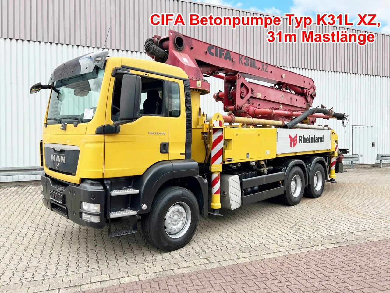 MAN TGS 33.440 6X4 BB TGS 33.440 6X4 BB, Betonpumpe CIFA K31L XZ, 31m Mast - Concrete pump truck: picture 1 MAN TGS 33.440 6X4 BB TGS 33.440 6X4 BB, Betonpumpe CIFA K31L XZ, 31m Mast - Concrete pump truck: picture 1