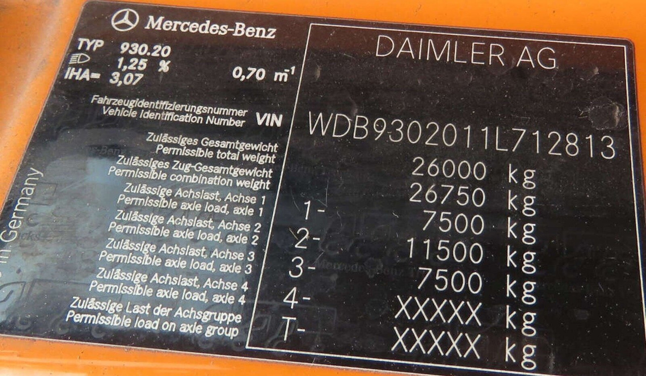 Mercedes-Benz Actros 2532 L 6x2 Actros 2532/41 L 6x2, EEV, Lenkachse - Cab chassis truck: picture 2 Mercedes-Benz Actros 2532 L 6x2 Actros 2532/41 L 6x2, EEV, Lenkachse - Cab chassis truck: picture 2