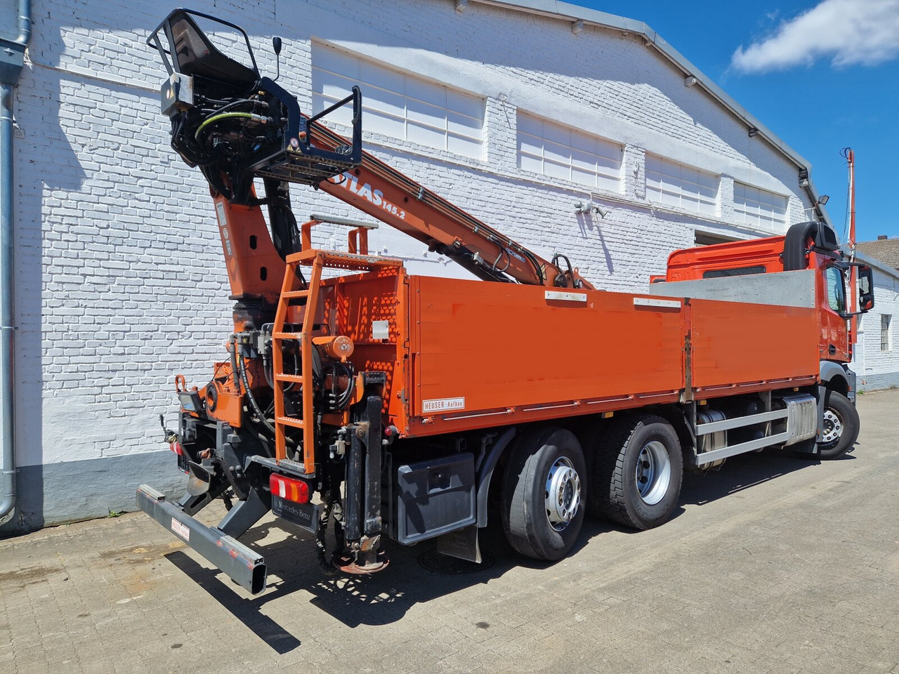 Crane truck, Dropside/ Flatbed truck Mercedes-Benz Arocs 2545 L/6x2/4 Arocs 2545 L/6x2/4, Atlas Kran, 145.2-A19 VB, 9,4m-1.51 to, Lenkachse, entlastbar, Retarder, Klima,: picture 7