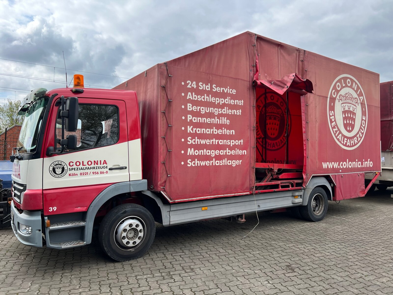 Autotransporter truck Mercedes-Benz Atego 1223 L 4x2 Atego 1223 L 4x2, Kompl. Zug, Lift- & Schiebeplateau, Funk: picture 7
