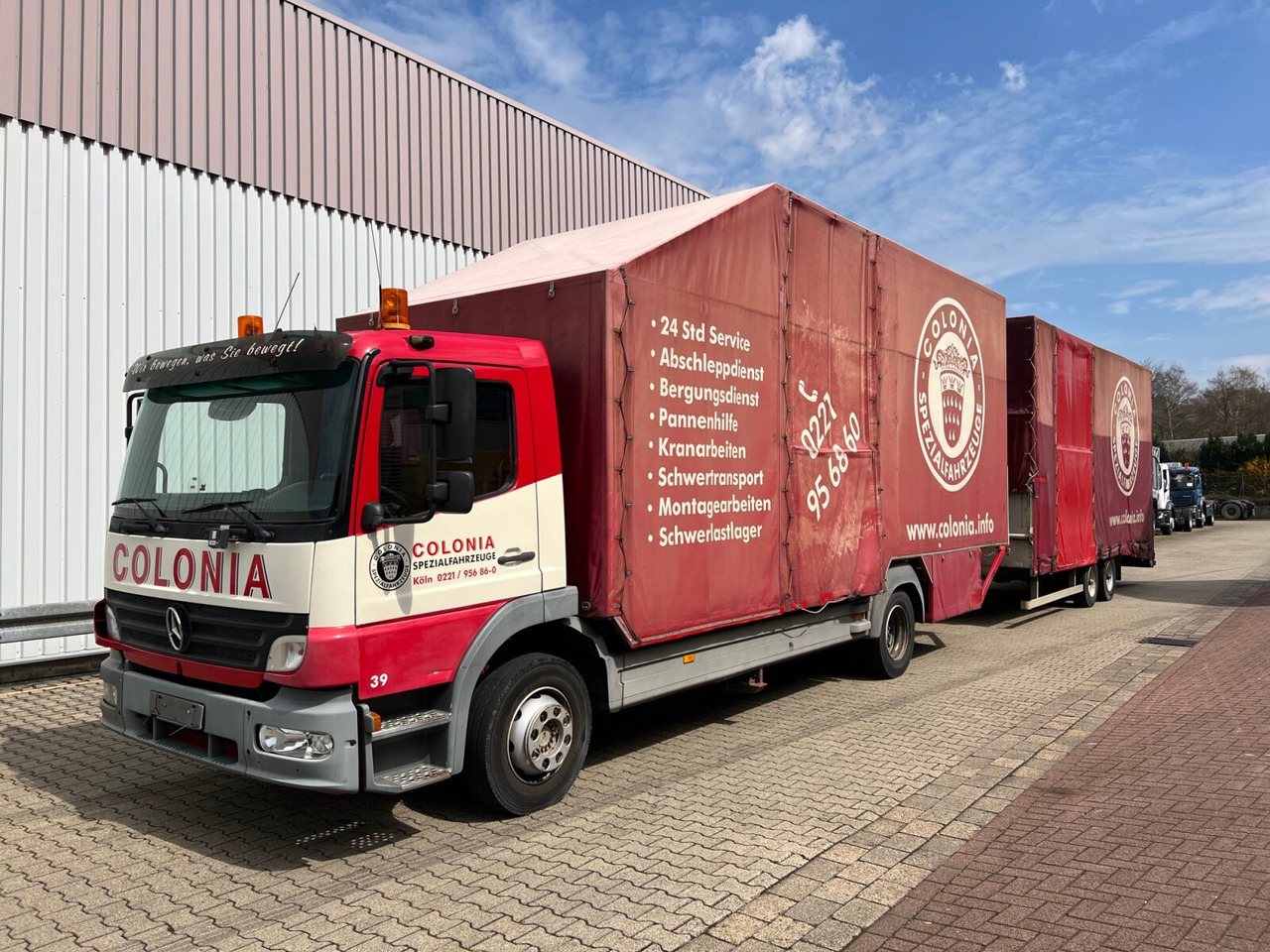 Autotransporter truck Mercedes-Benz Atego 1223 L 4x2 Atego 1223 L 4x2, Kompl. Zug, Lift- & Schiebeplateau, Funk: picture 8