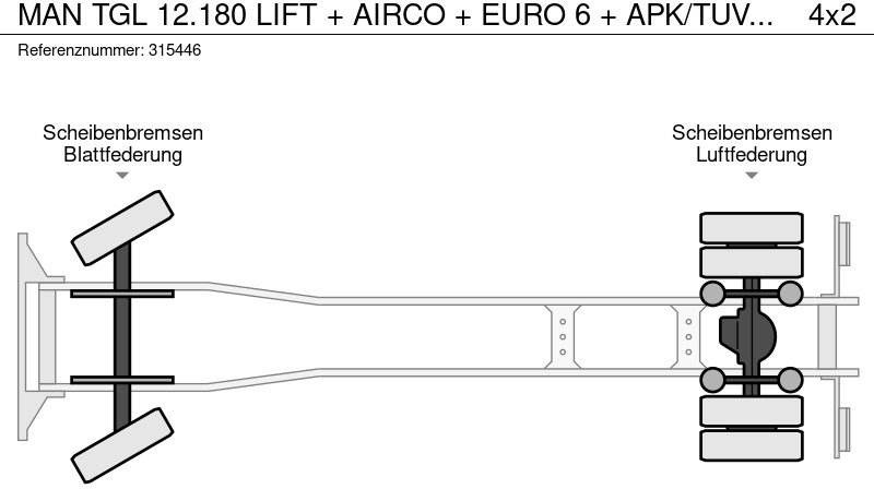 Box truck MAN TGL 12.180 LIFT + AIRCO + EURO 6 + APK/TUV + NAVI + CAMERA: picture 18