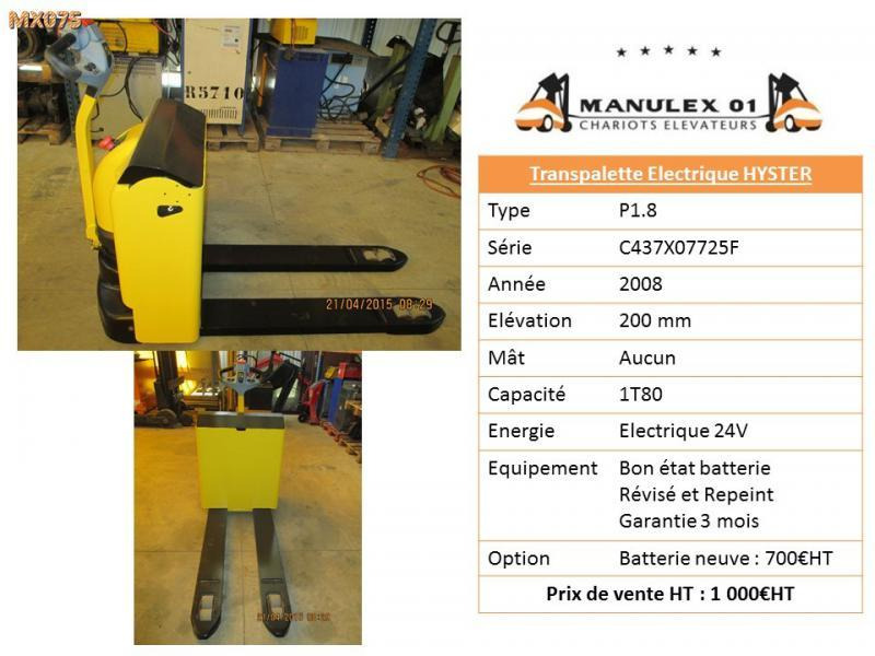 Hyster P1.8 - Pallet truck: picture 2 Hyster P1.8 - Pallet truck: picture 2