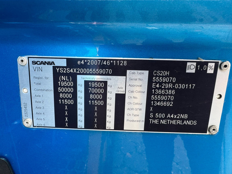Tractor unit Scania S500 / Retarder / Full Air / Night Klima / TUV: 7-2025 / NL Truck: picture 18