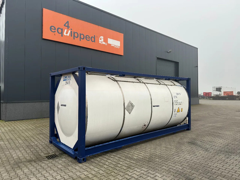 Storage tank for transportation of chemicals CIMC 20FT ISO, 25.050L / 1-COMP / 3 BAFFELS / T12 / 22T6 /, 4 manholes, ADR valid until 12/2026: picture 1