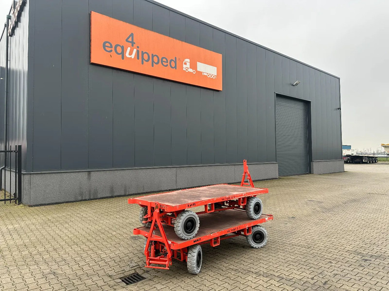 Mafi stack of 2x double-steered and connectable heavy-duty trailers with 6000kg loading capacity, 9x available - Material handling equipment: picture 1 Mafi stack of 2x double-steered and connectable heavy-duty trailers with 6000kg loading capacity, 9x available - Material handling equipment: picture 1